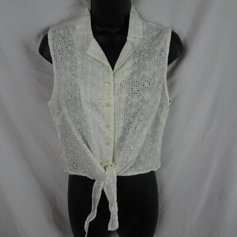 Forever 21 Women Woven Summer Button up Top Size S